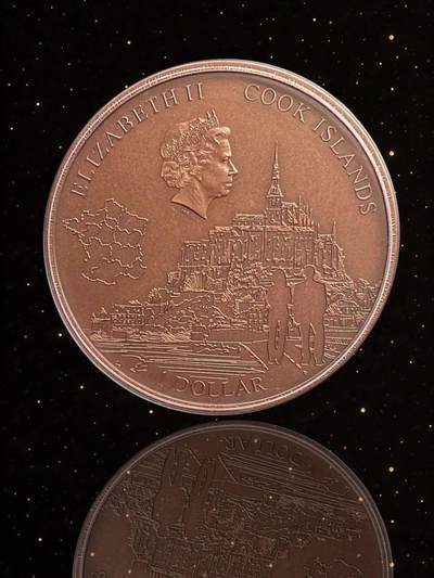 【美币实拍】库克米歇尔山高浮雕铜币