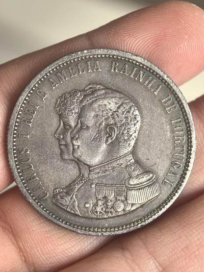 葡萄牙1898年发现印度四百年纪念银币