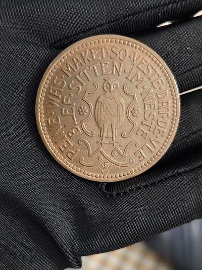 德国1923年萨克森派纳市10000K应急铜币