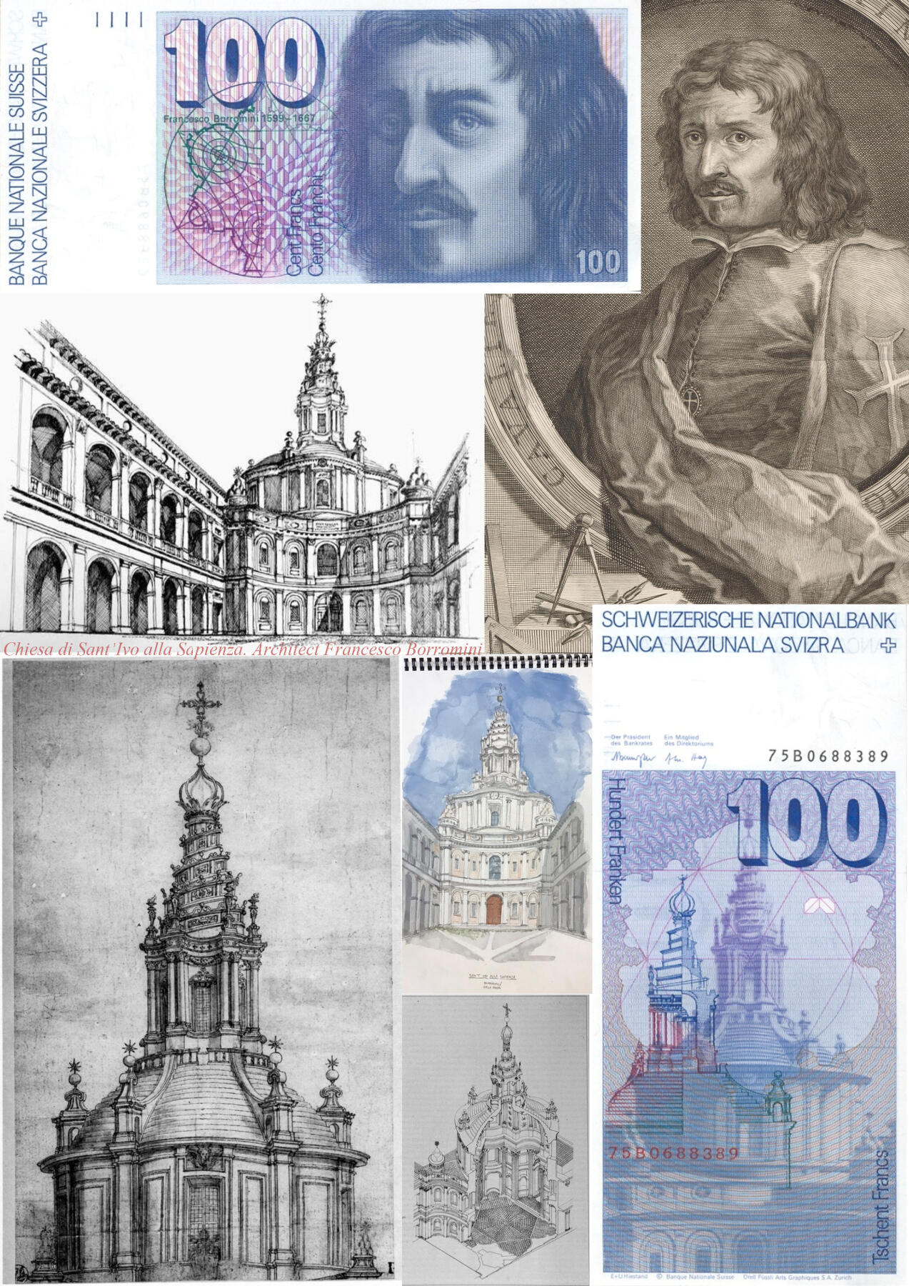 最有特色的一套瑞士钞。