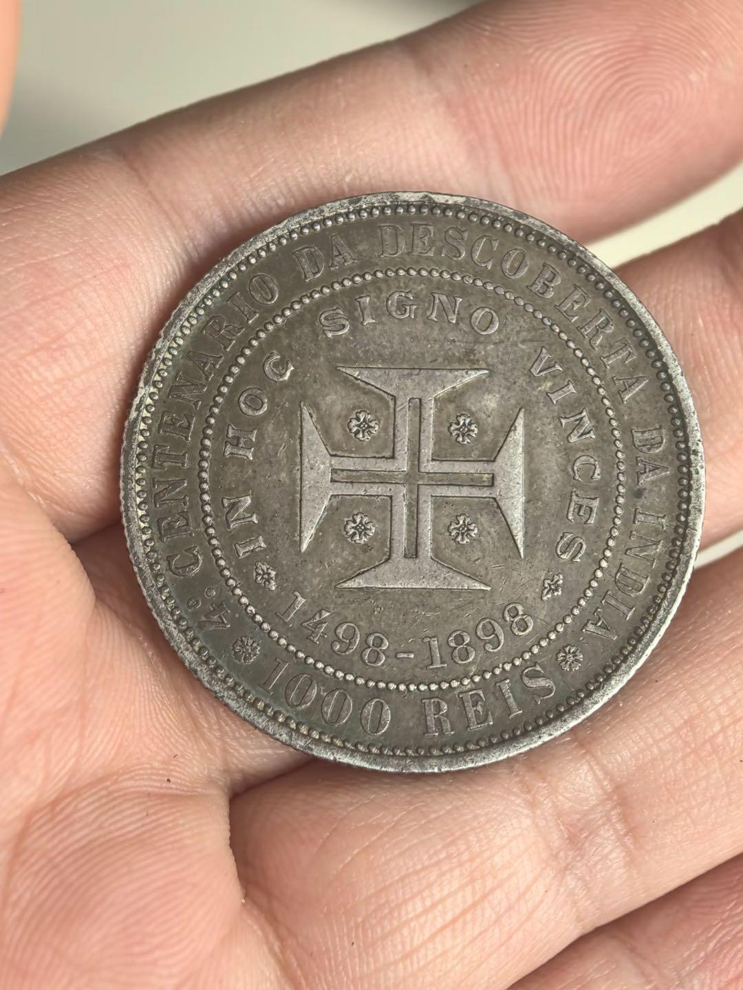 葡萄牙1898年发现印度四百年纪念银币