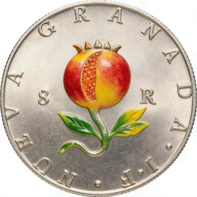 新格拉纳达（今哥伦比亚）1819年8瑞尔银币（也叫“自由女神头像银元”）✅