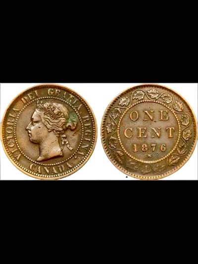 加拿大1876年1分青铜币