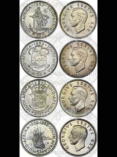 南非1952年【乔治六世关门币】精制套币
