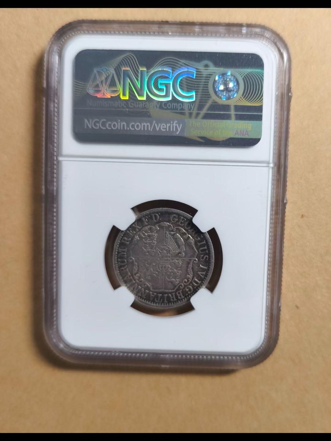 1822年英属西印度群岛1/4D银币