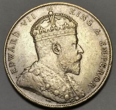 1909年英属海峡殖民地一元银币（Straits Settlements One Dollar）**✅
 
 