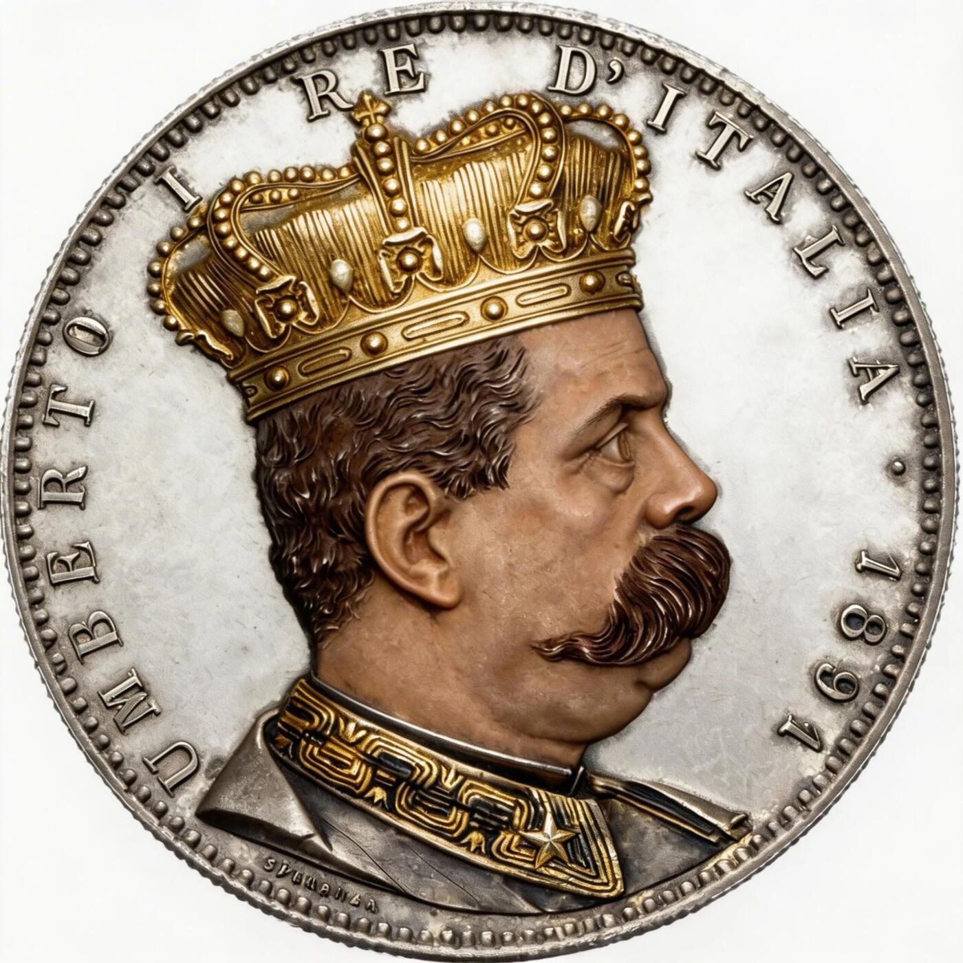 🔍 意大利厄立特里亚殖民地5里拉塔勒（Tallero）银币