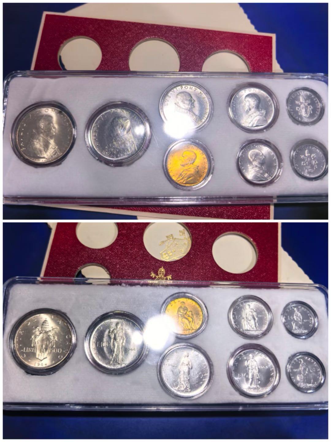 梵蒂冈教皇保罗六世发行的第一套含银币套装