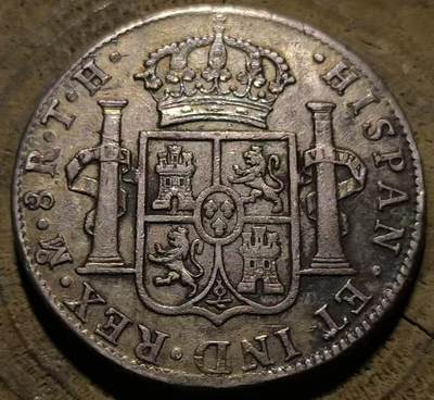 🌿 1806年西班牙卡洛斯四世双柱银币
 