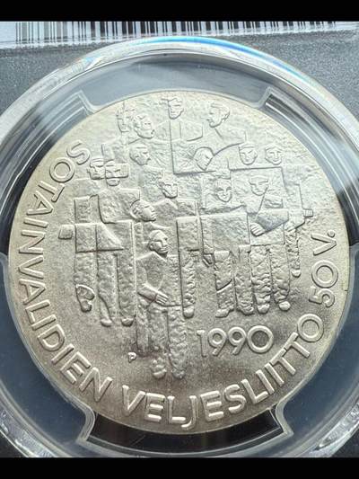 芬兰伤残退伍军人协会成立50周年纪念银币