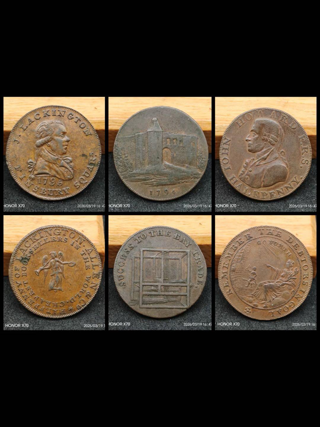 英国半便士代币六枚