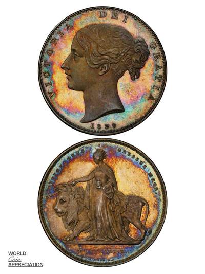 英国1839年「尤娜与狮子」银质样币