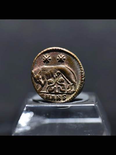 罗马帝国拜占庭母狼育婴打制铜币