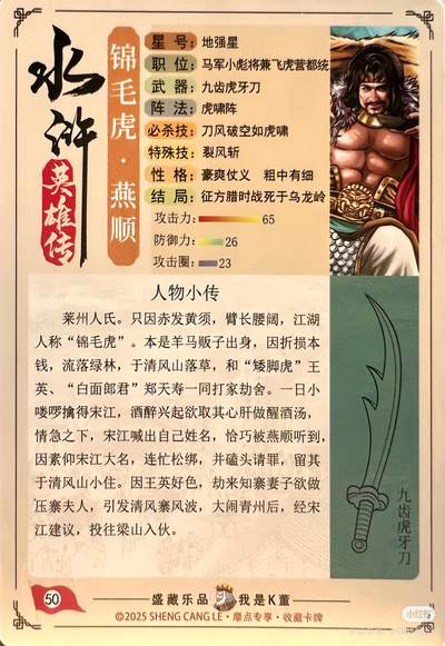 .道义水浒--燕顺