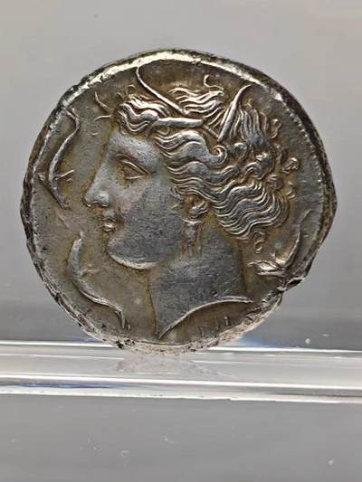 古希腊叙拉古水泽仙女四德拉克马银币