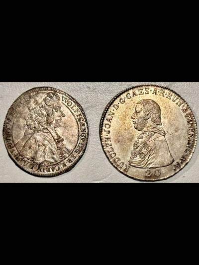 两枚奥尔姆茨Bistum银币