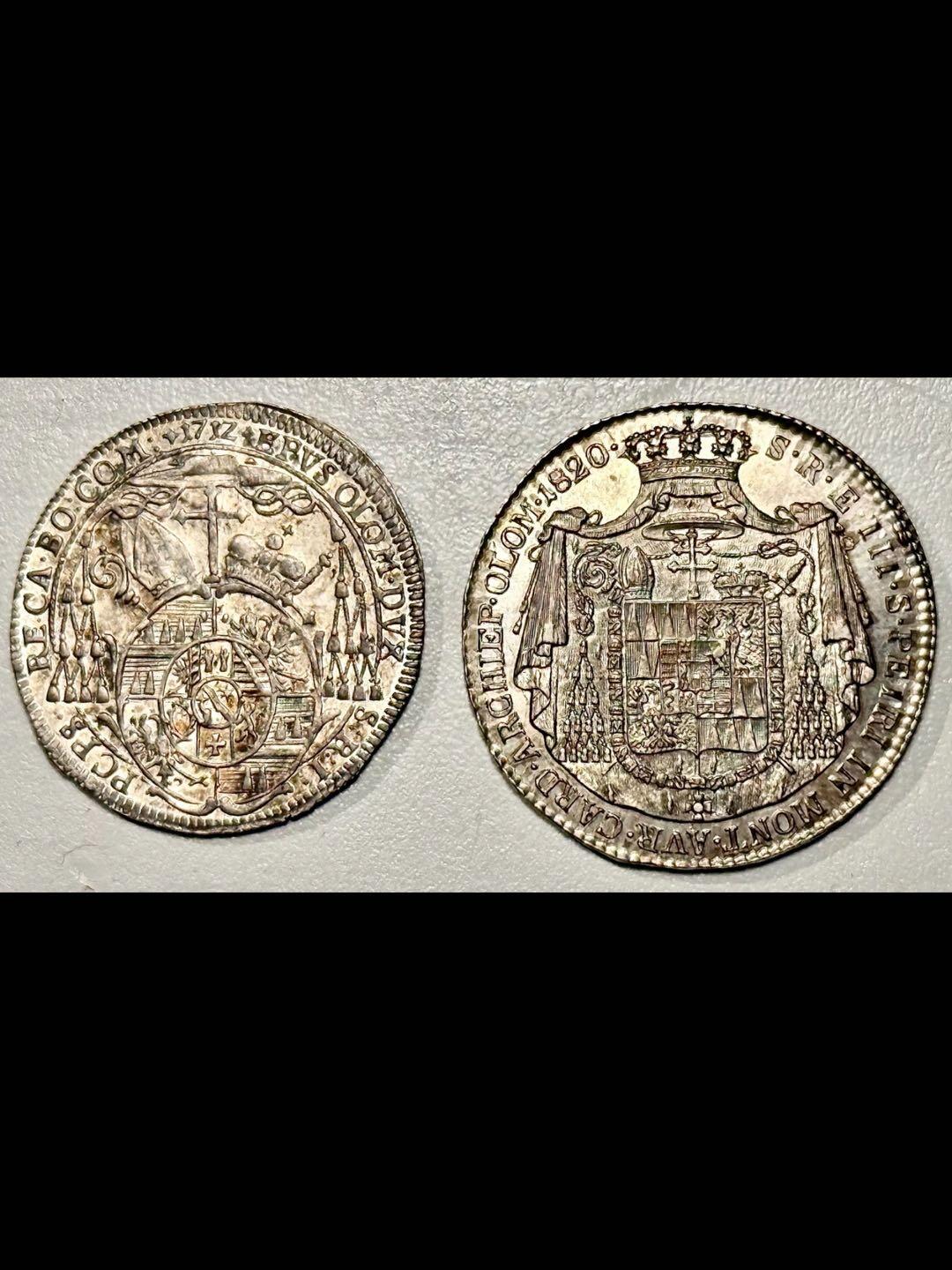 两枚奥尔姆茨Bistum银币