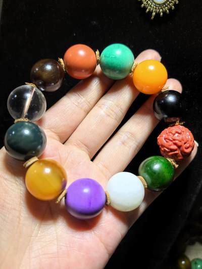 高品质多宝手串佛珠男款，尺寸：1.8cm