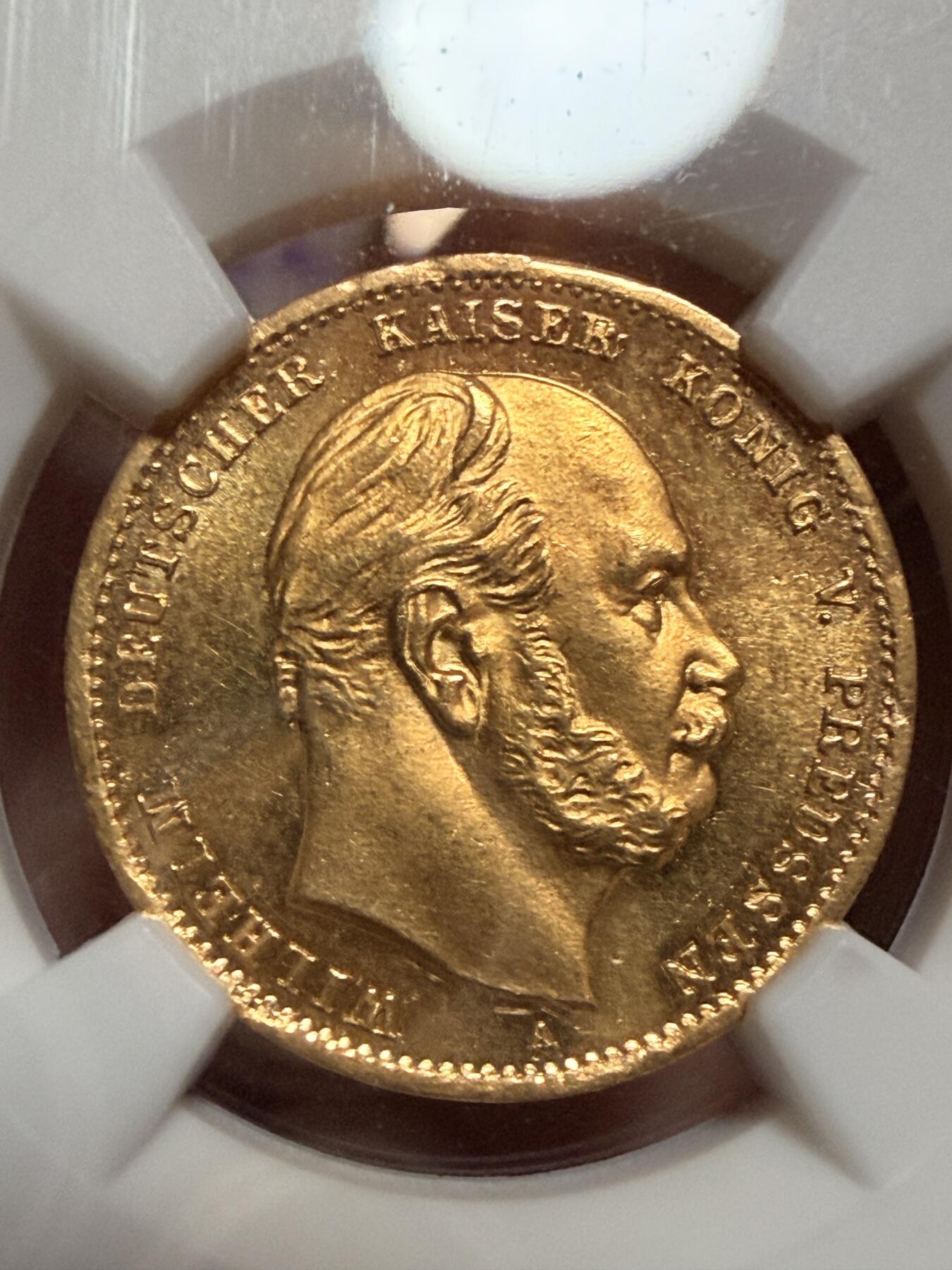 1872普鲁士10mark金币ngcMS65