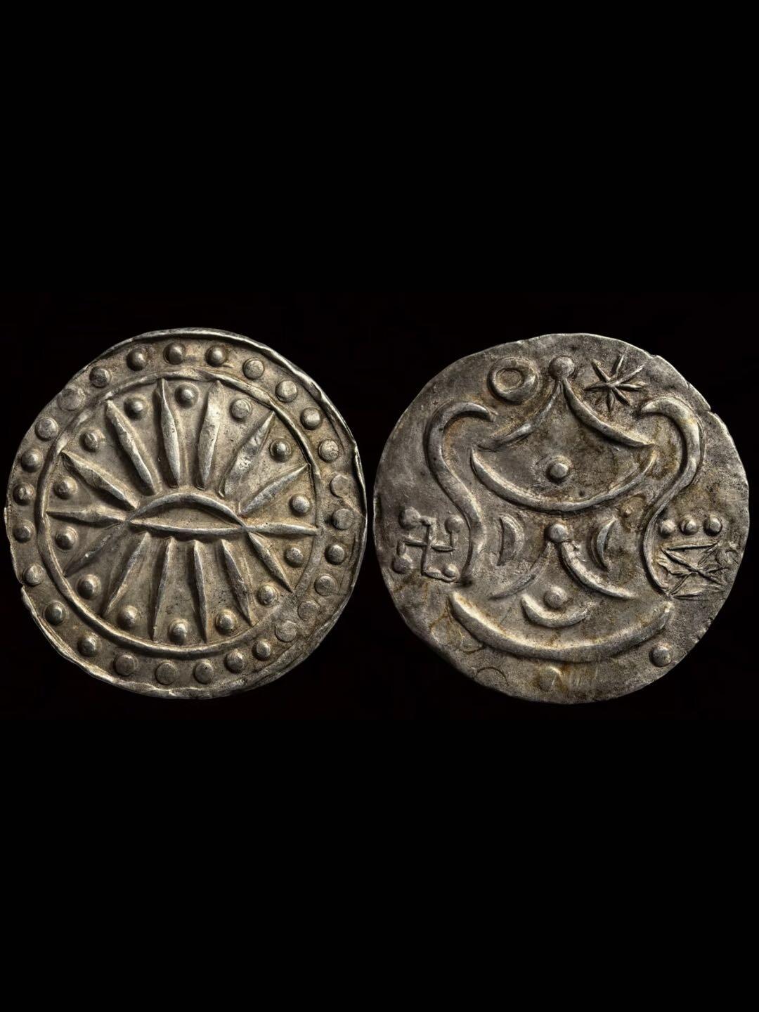 骠国贝克塔诺城邦旭日形1单位银币