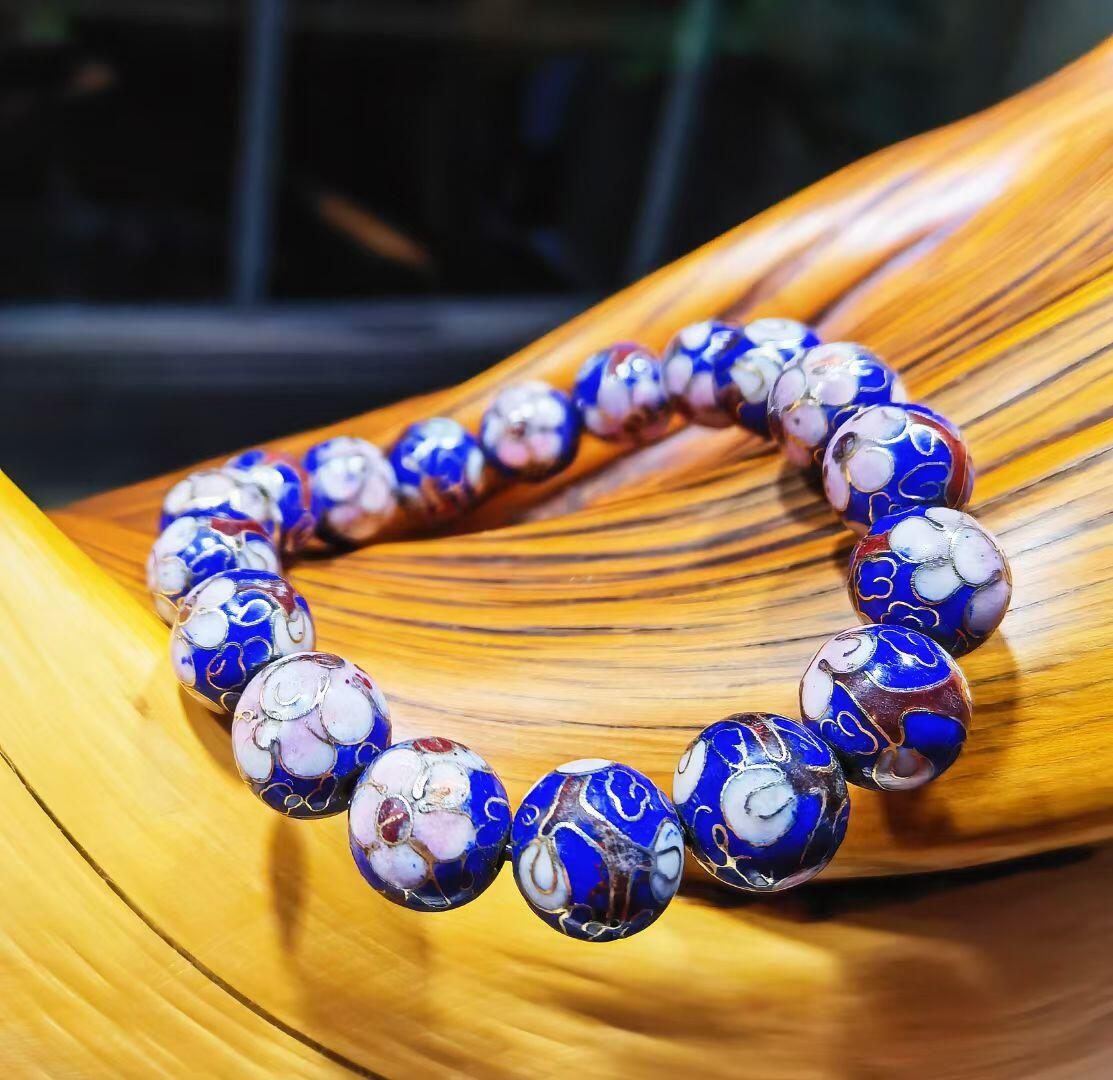创汇时期景泰蓝手串女款，复古文艺，
​尺寸：12mm