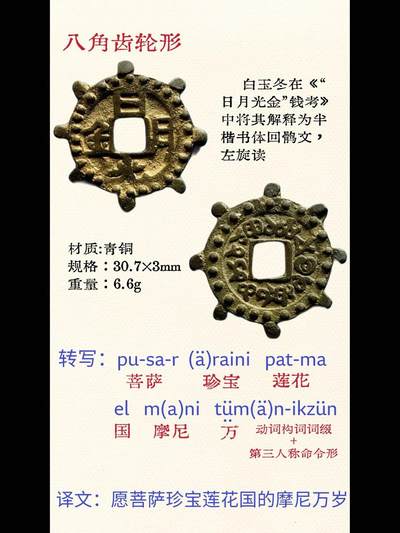 西域回鹘人的日月光金钱币