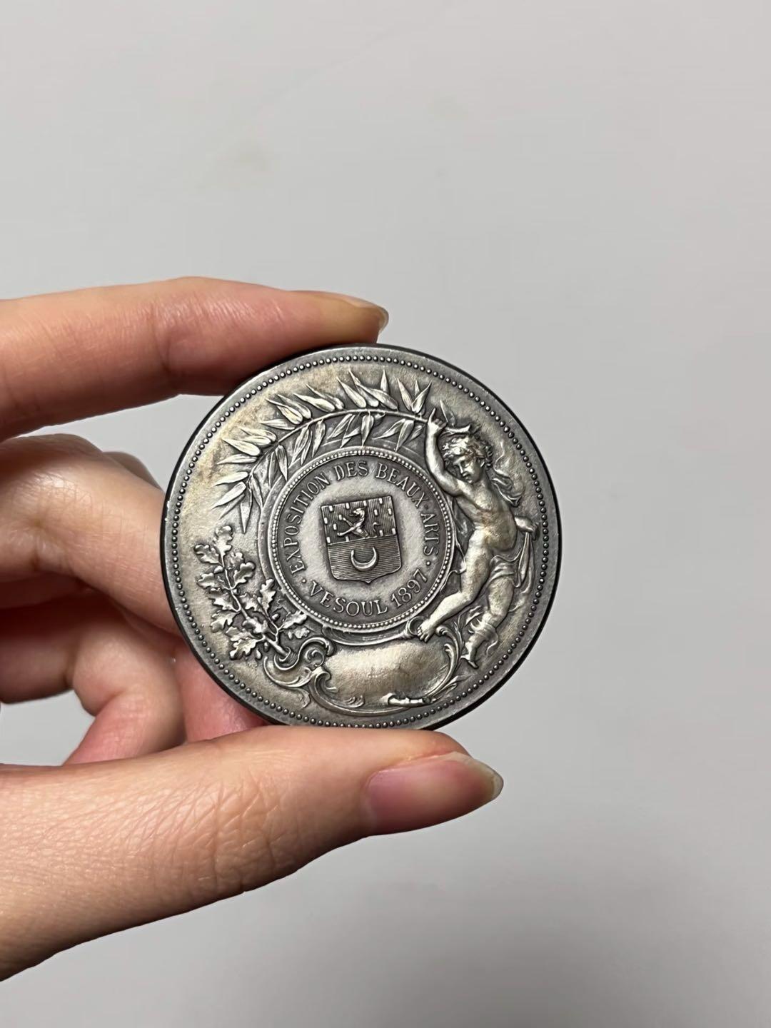 1897年法国美术展古董铜章