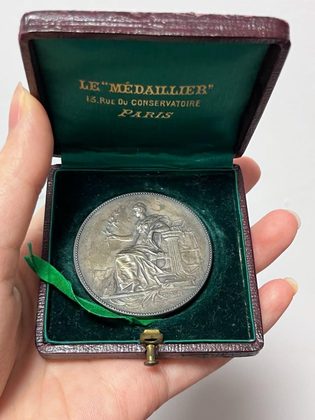 1897年法国美术展古董铜章