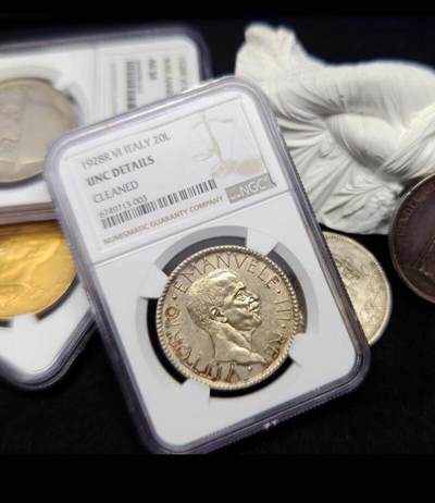 1928年意大利埃马努埃莱三世20里拉银币