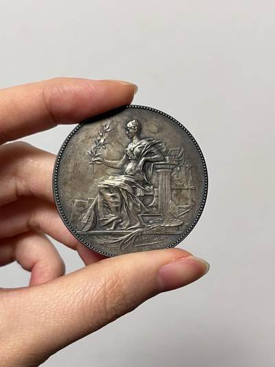1897年法国美术展古董铜章