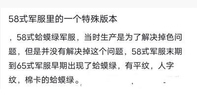 五八蛤蟆绿上衣一件