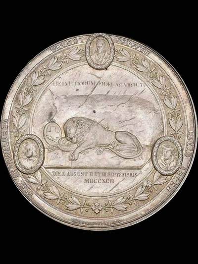 1892年瑞士悲伤的狮子大银章