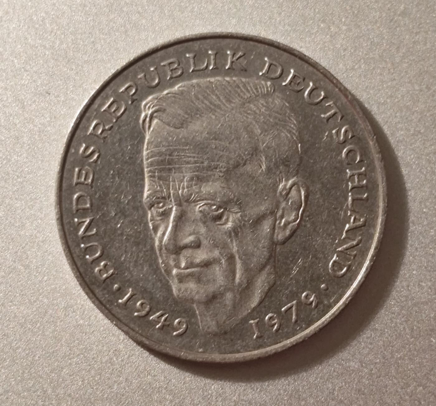 联邦德国2马克建国30周年纪念币（1979年版）