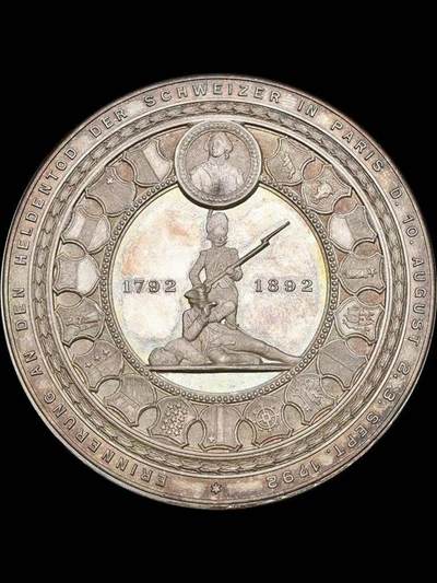1892年瑞士悲伤的狮子大银章