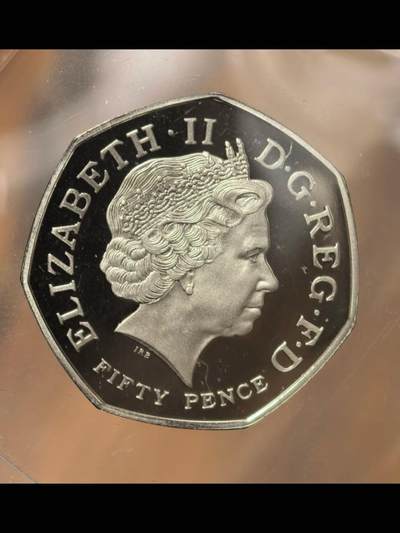 2009年英国纪念皇家植物园250周年50便士精制币