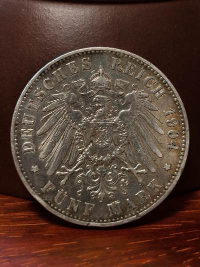 1904年德意志帝国威廉二世5马克银币
