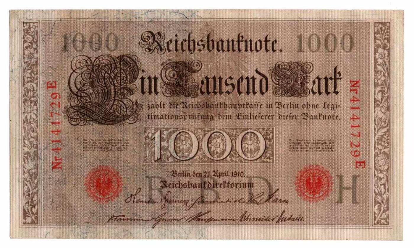 🇩🇪 德意志帝国银行1000马克纸币（1910年版）