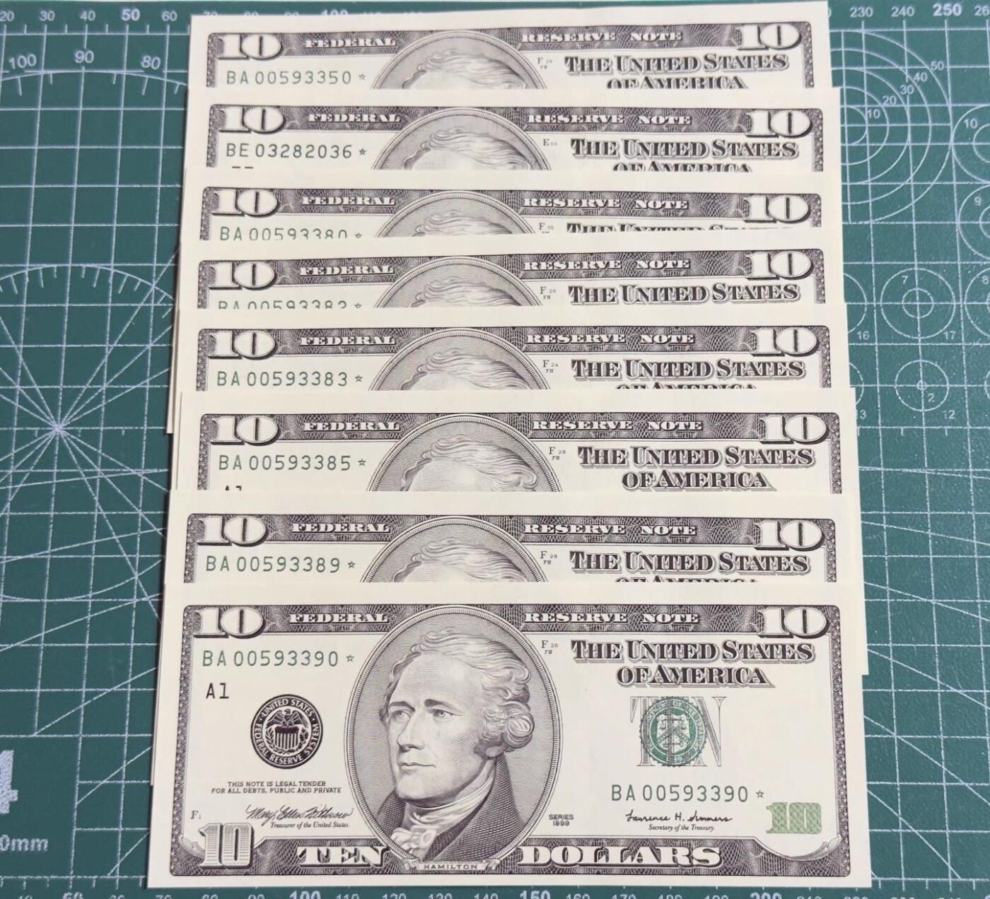 黑白大头10美元补号