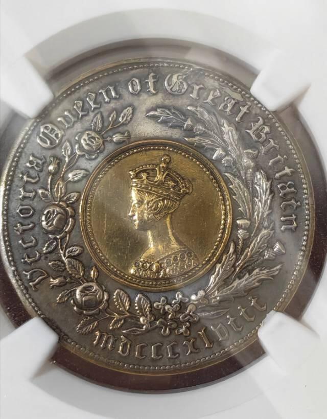 英国1848双色克朗试铸模型币