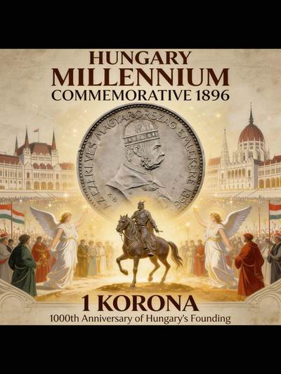 1896年匈牙利🇭🇺建国千年纪念1克朗银币