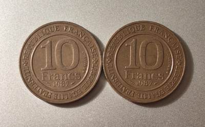 1987年法国卡佩王朝千年纪念10法郎铜币
