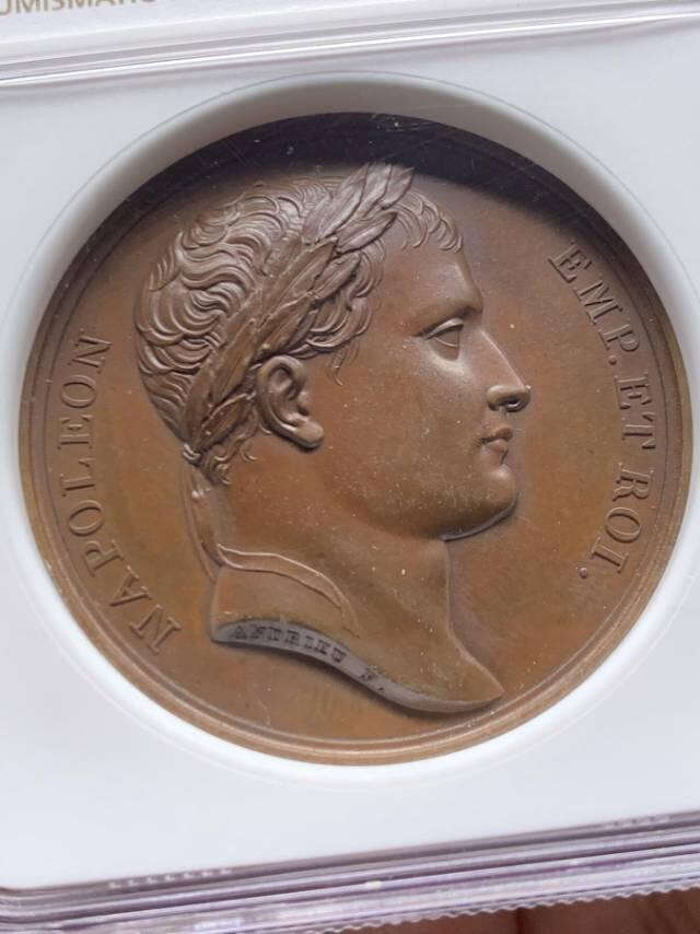 1809年法国拿破仑一世「乌尔克运河开通」纪念铜章 完整鉴定报告
 
 1809年法国拿破仑一世「乌