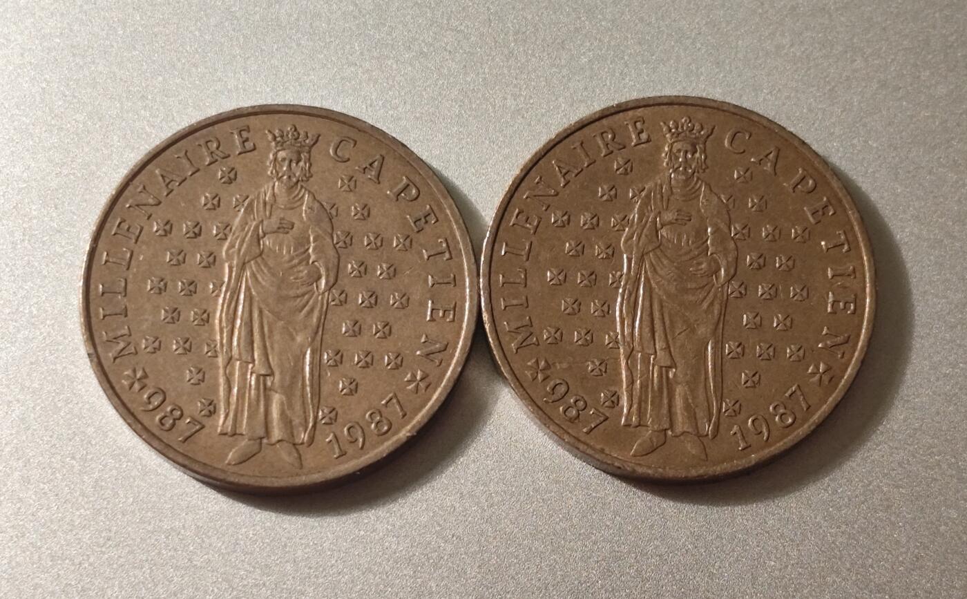 1987年法国卡佩王朝千年纪念10法郎铜币