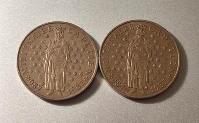 1987年法国卡佩王朝千年纪念10法郎铜币