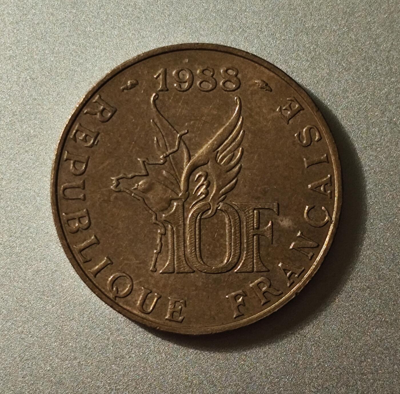  法国10法郎纪念币——罗兰·加洛斯百年诞辰纪念币