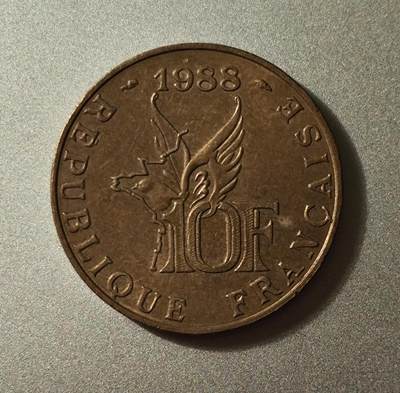  法国10法郎纪念币——罗兰·加洛斯百年诞辰纪念币