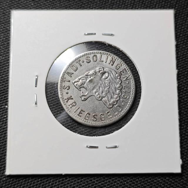 德国索林根1917年50芬尼战时紧急货币（德紧币）
 