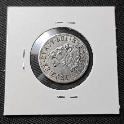 德国索林根1917年50芬尼战时紧急货币（德紧币）
 