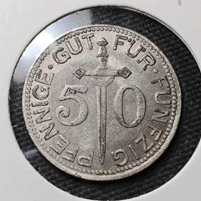 德国索林根1917年50芬尼战时紧急货币（德紧币）
 