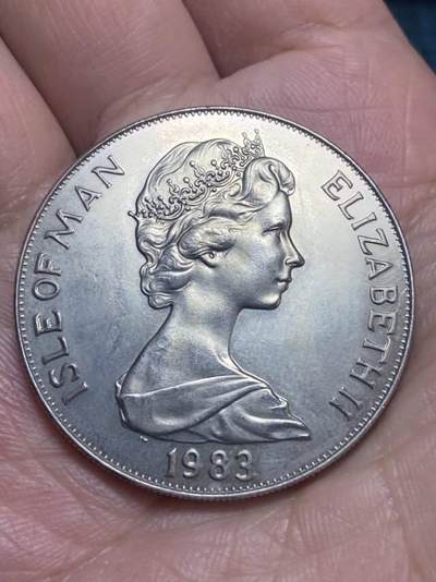 马恩岛1983年1克朗载人飞行200周年纪念币（蒙哥尔费热气球版）完整解析
 